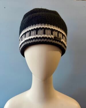 IGLOOS Thick Black Fleece Lined Trim Beanie sz OS (Unisex)